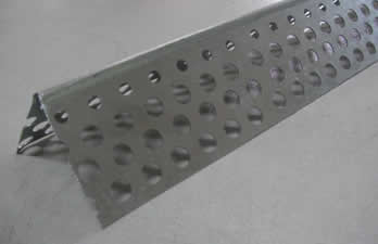 Galvanized steel corner bead made of perfoated steel